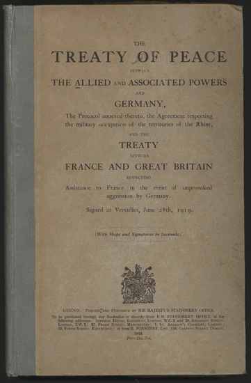 1919 – Treaty of Versailles Signed