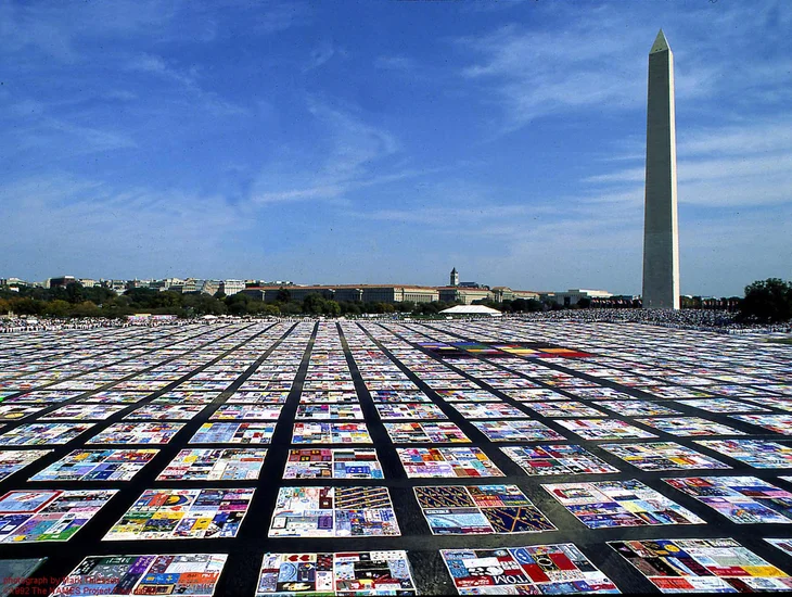 1987 – AIDS Memorial Quilt First Displayed