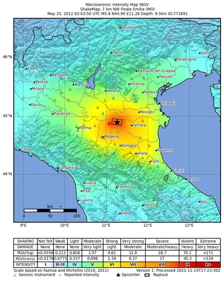 2012 – Northern Italy Earthquake
