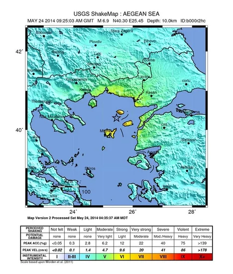 2014 – Aegean Sea Earthquake Strikes